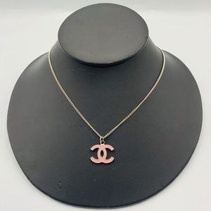 Authentic Vintage Pink/Silver Chanel Necklace